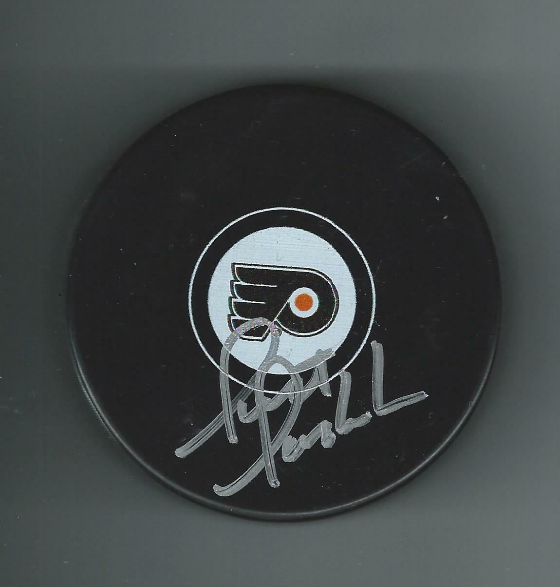 Scott Sandelin Signed Philadelphia Flyers Puck Minnesota Duluth Bulldogs