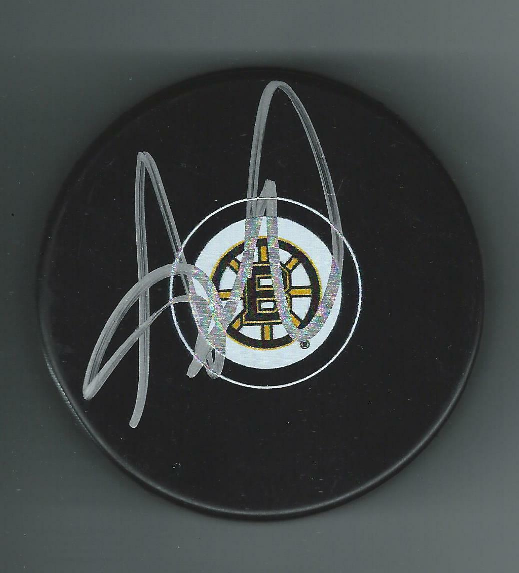 Axel Andersson Signed Boston Bruins Puck