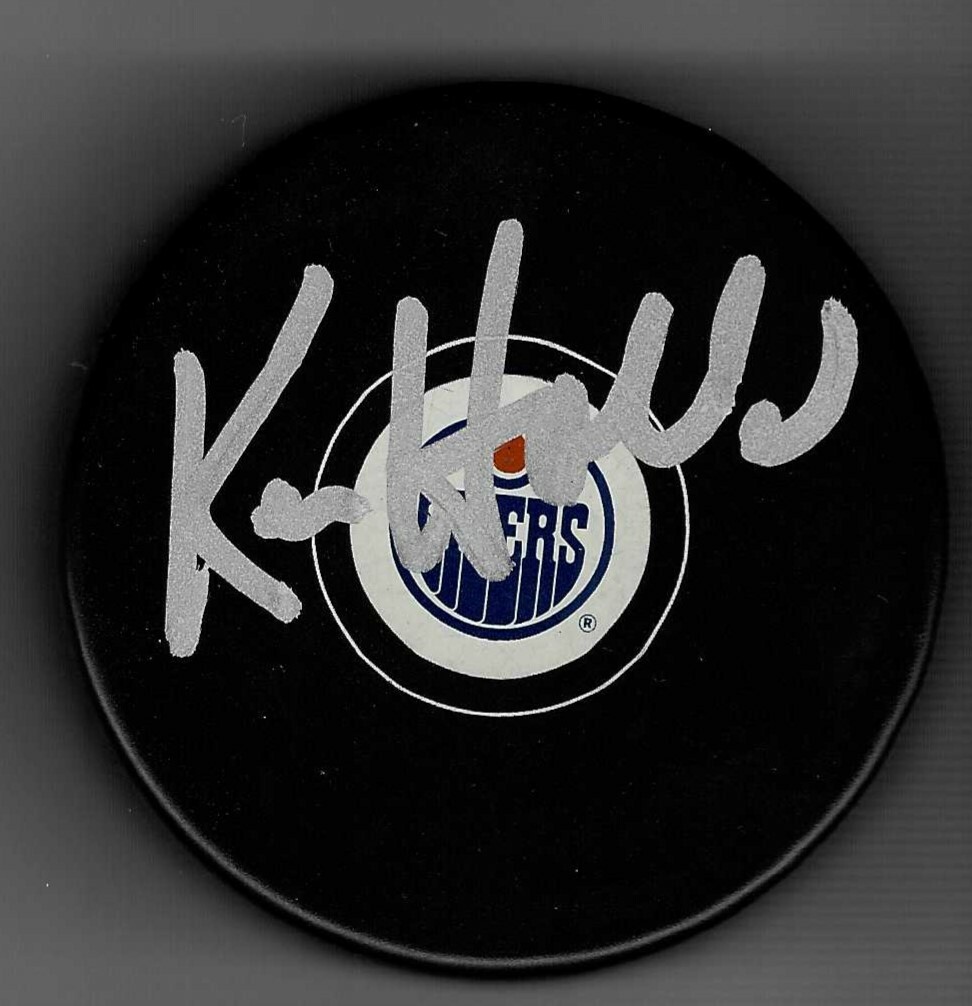 Ken Holland Signed Edmonton Oilers Puck