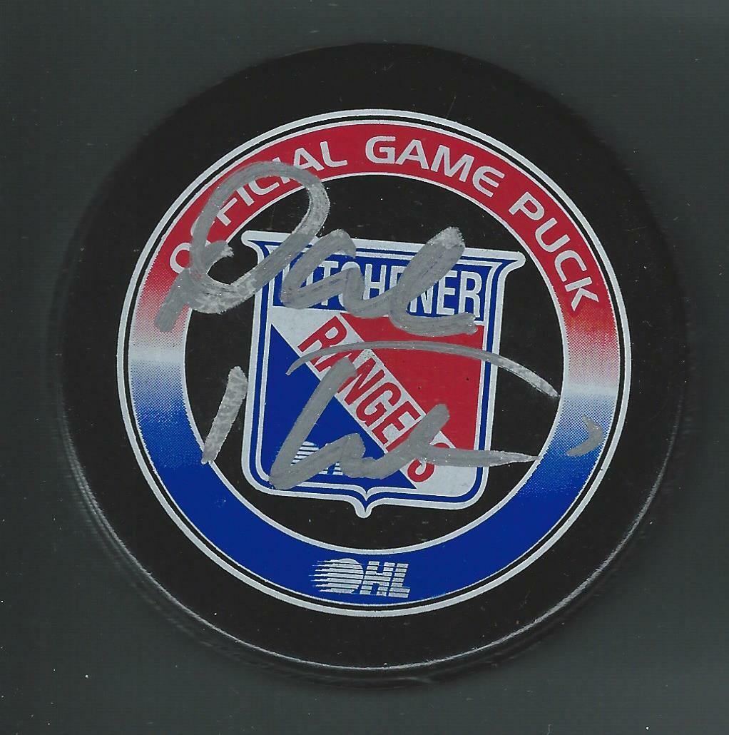 Dale Hunter Signed Kitchener Rangers Official Game Puck London Knights Capitals