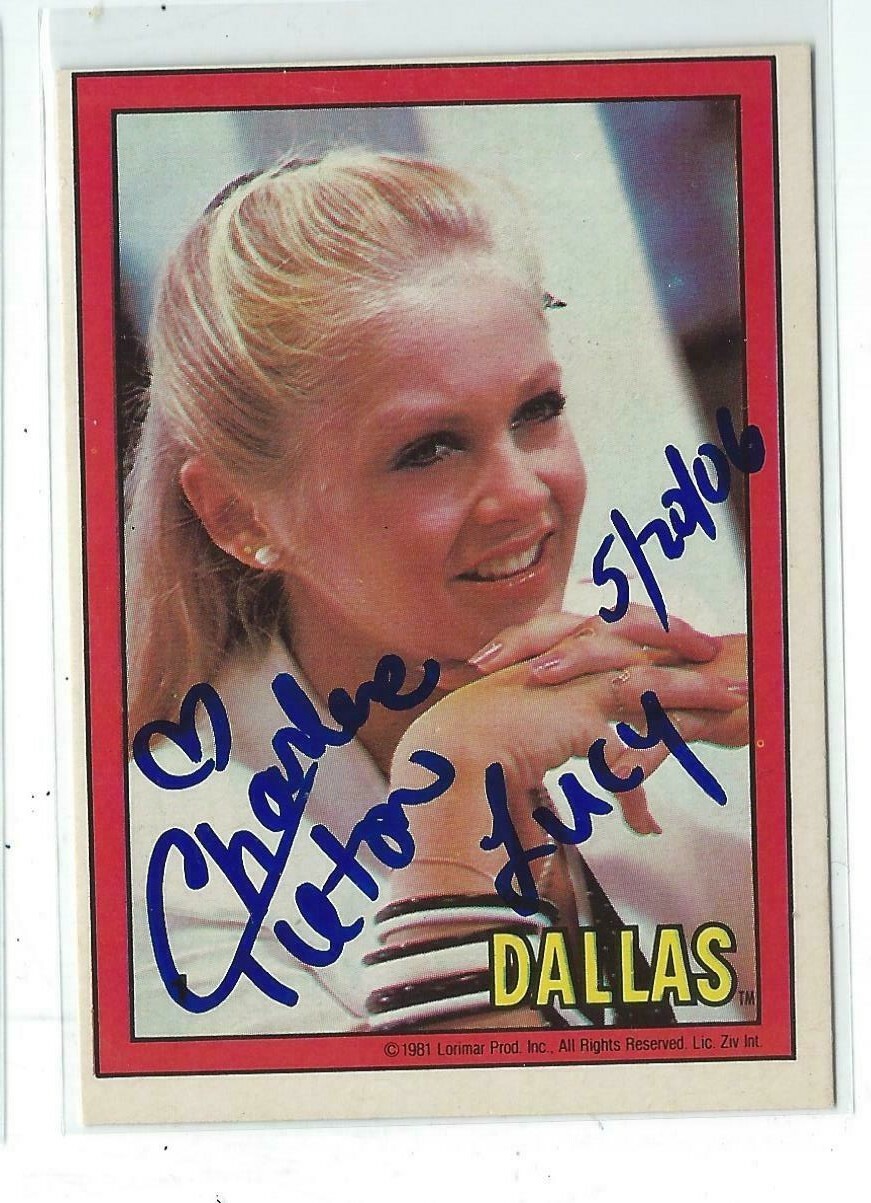 Charlene Tilton Signed 1981 Lorimar Productions Dallas Puzzle Piece Card