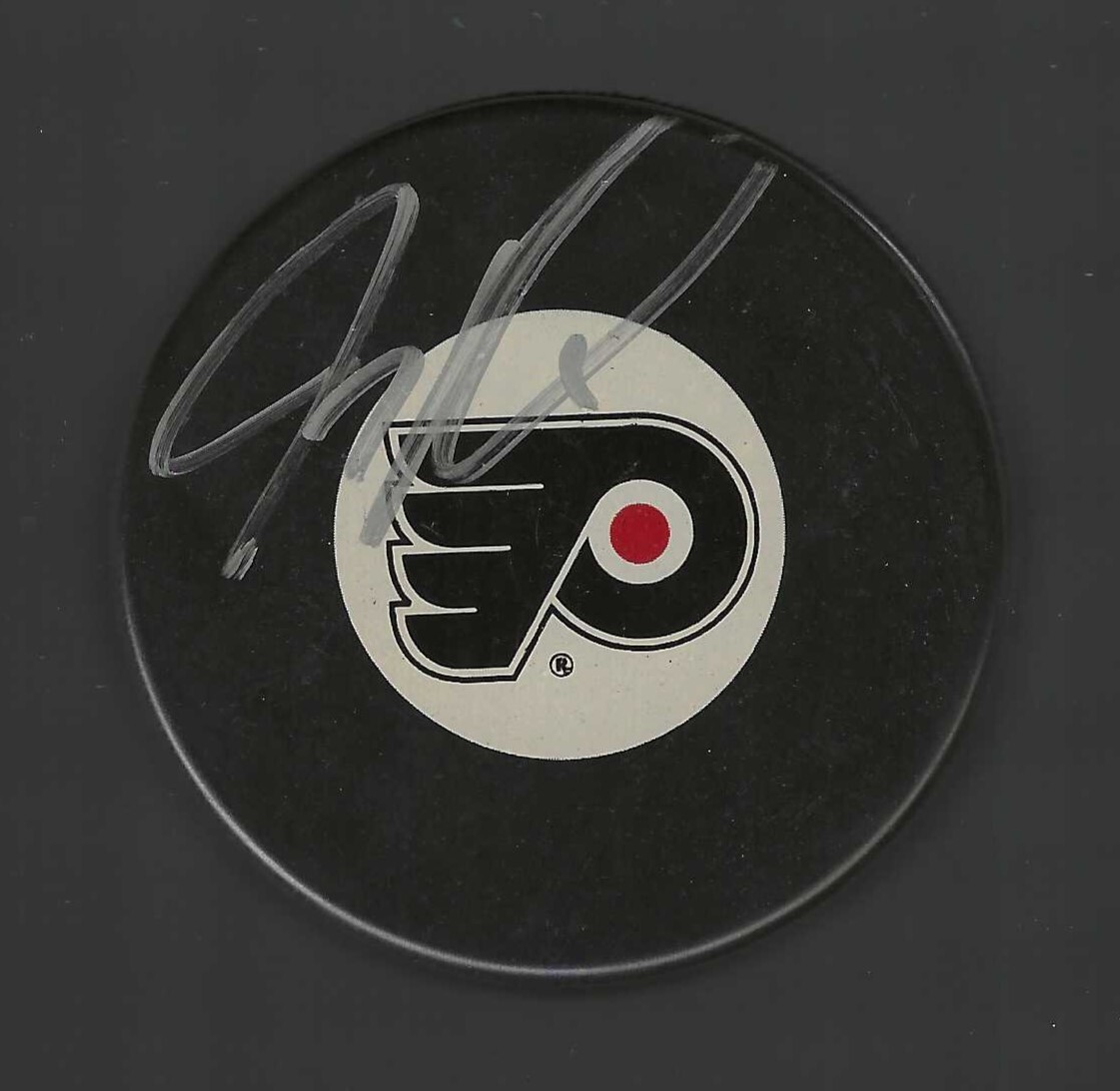 Jeremy Roenick Signed Philadelphia Flyers Large Logo Puck