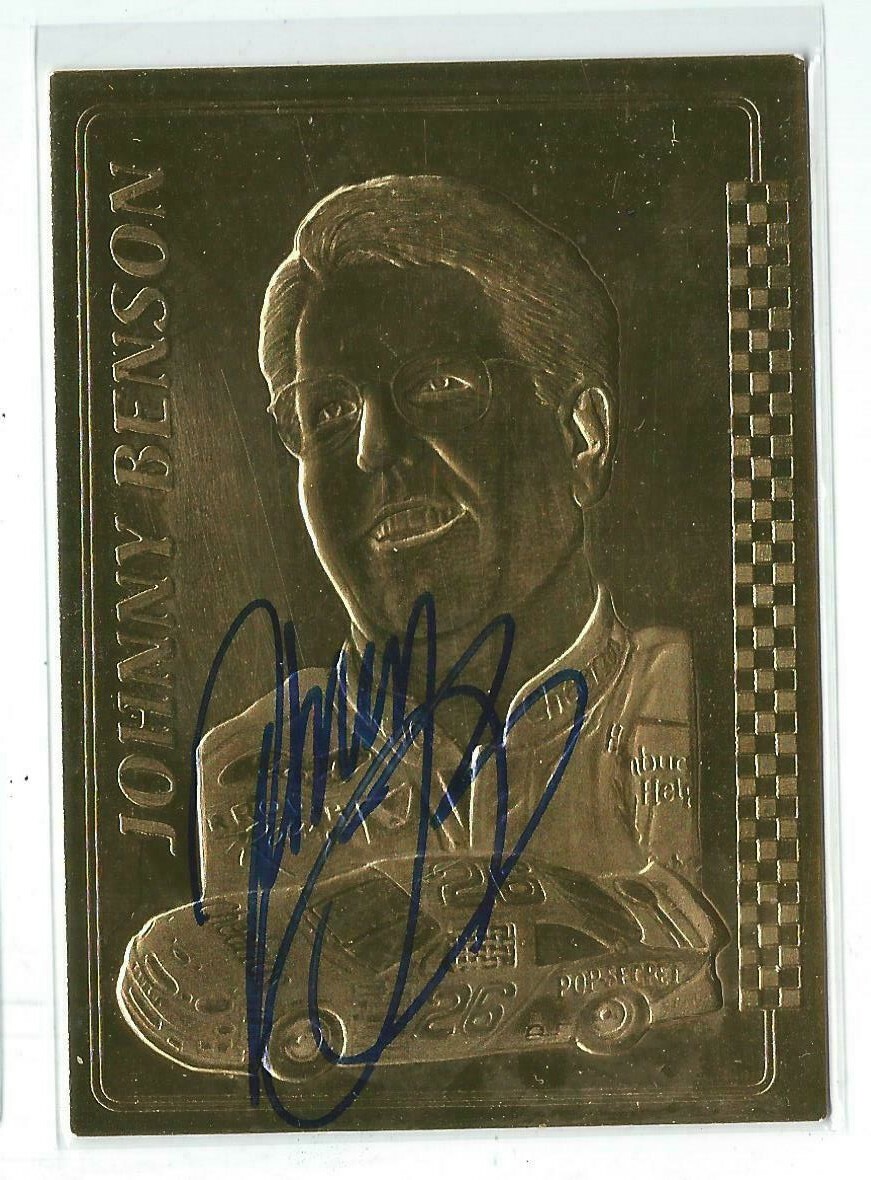 Johnny Benson Signed 1998 Cheerio's Gold Card #29   NASCAR