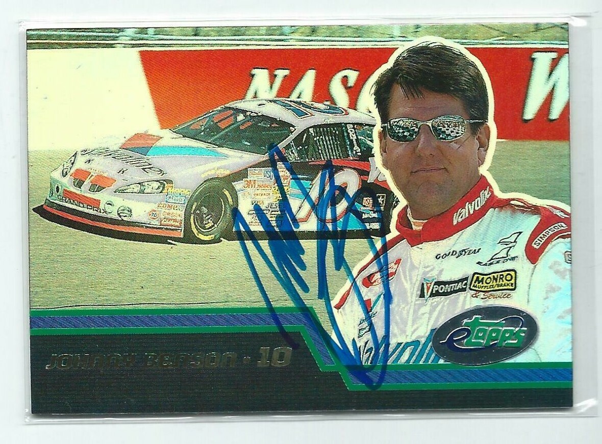 Johnny Benson Signed 2003 eTopps Card #29   NASCAR