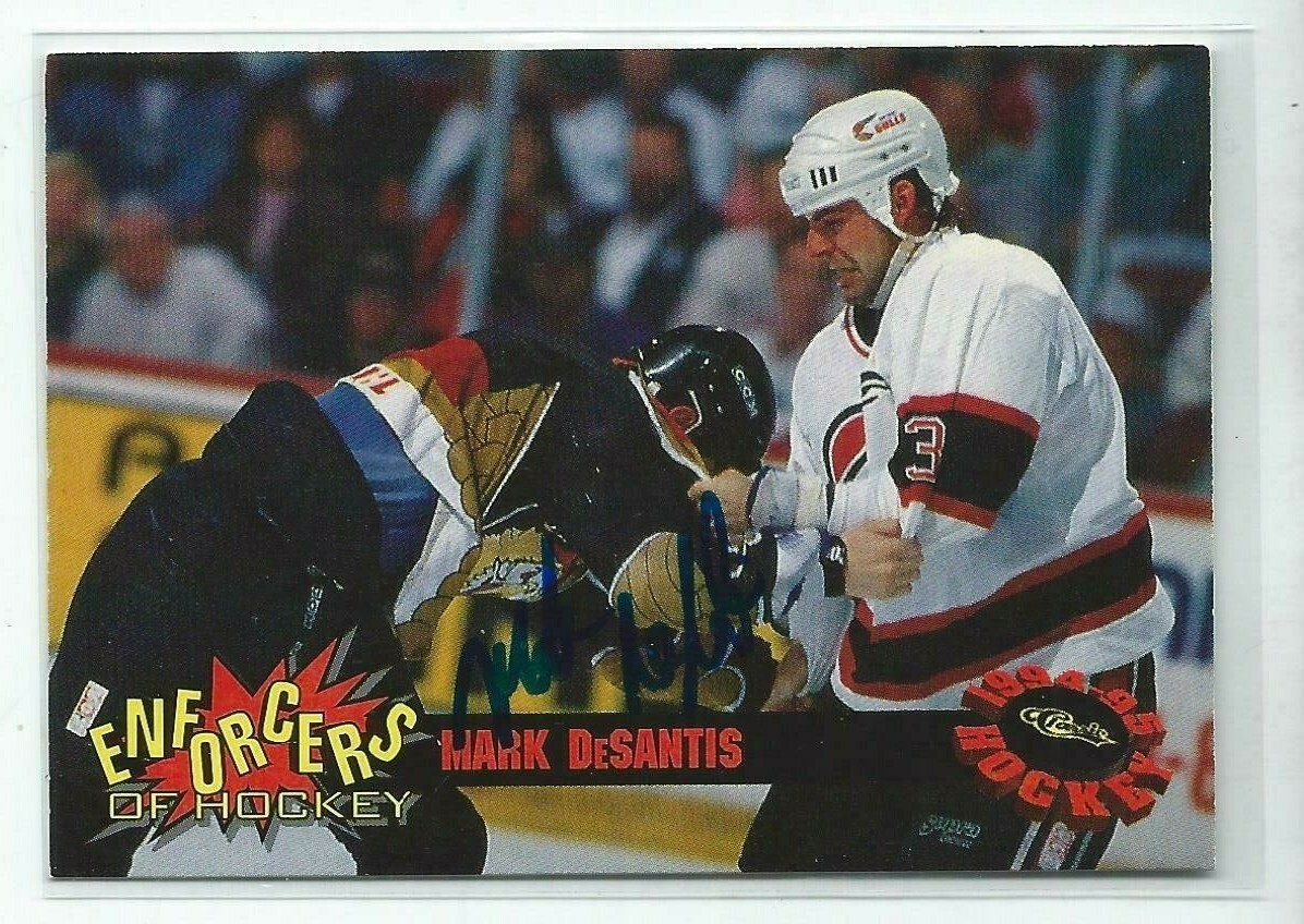 Mark DeSantis Signed 1994/95 Classic Enforcers Of Hockey Card #E10