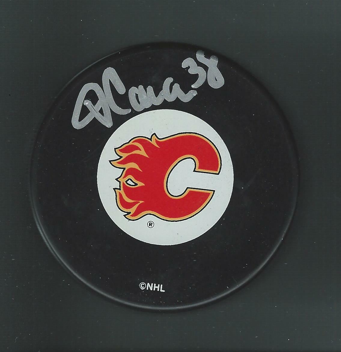 Jeff Cowan Signed Calgary Flames Puck