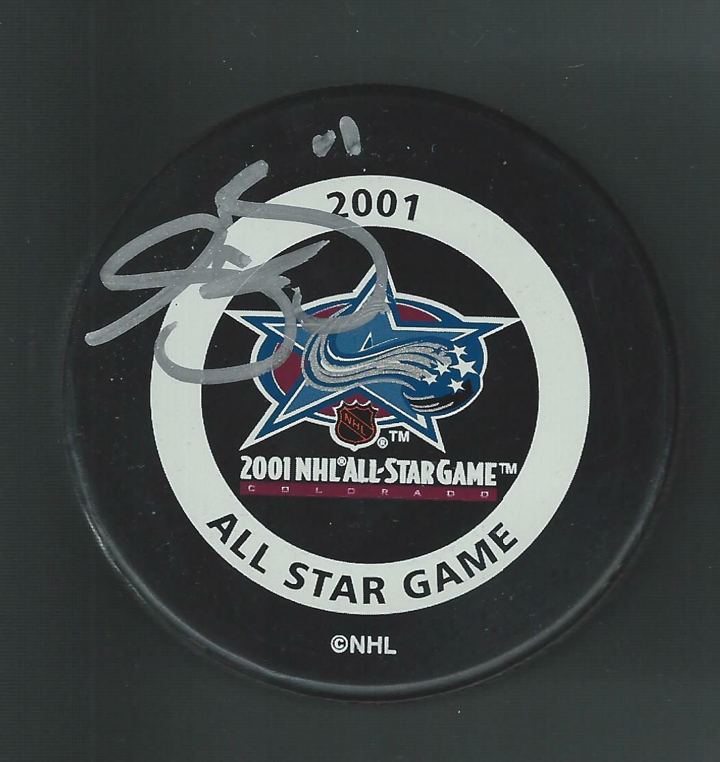 Sean Burke Signed 2001 NHL All Star Game Official Game Puck Phoenix Coyotes Utah
