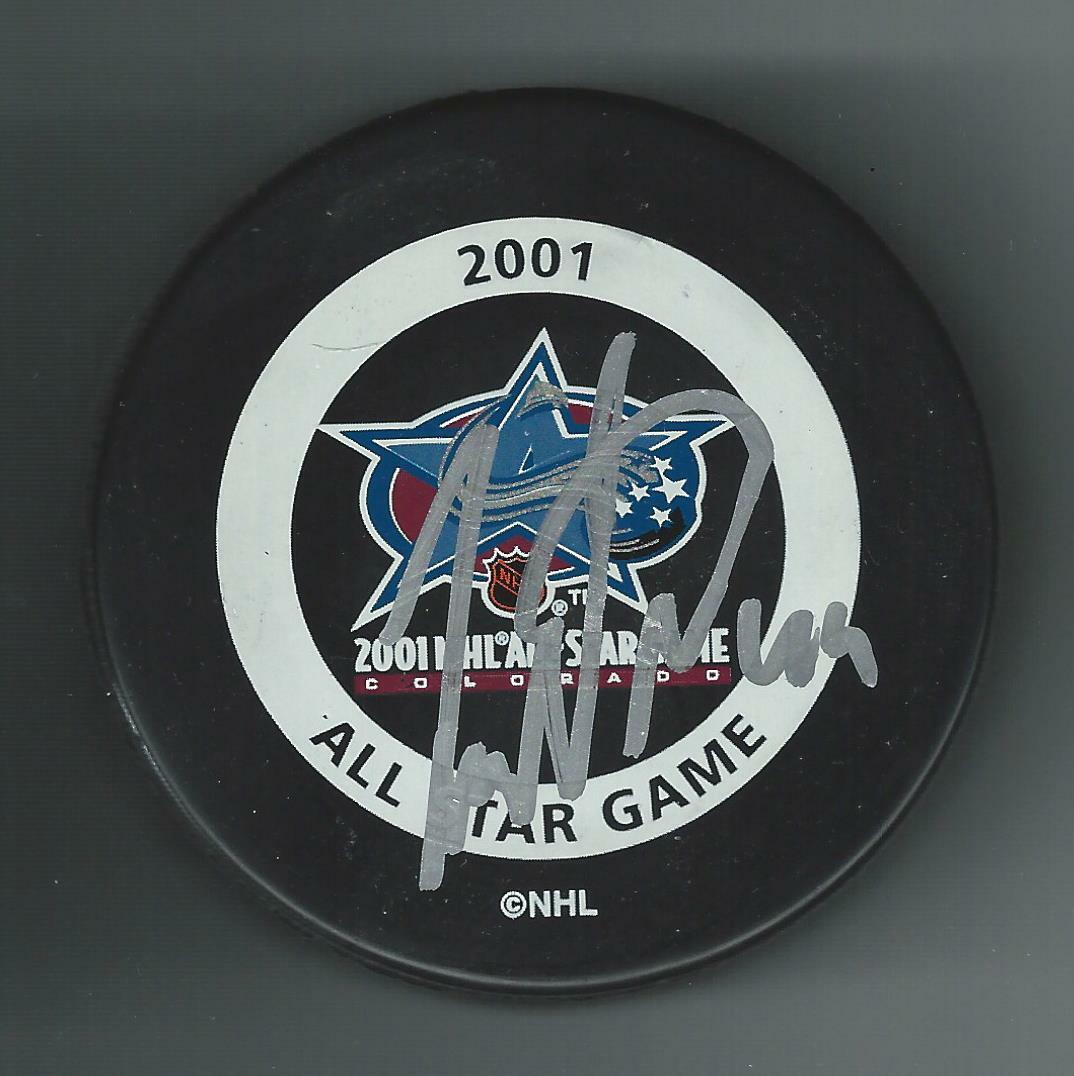 Janne Niinimaa Signed 2001 NHL All Star Game Official Game Puck Edmonton Oilers