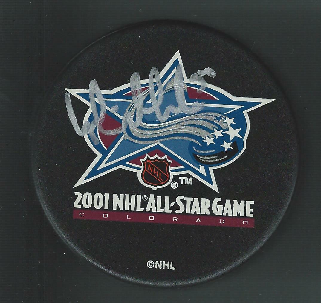 Fredrik Modin Signed 2001 NHL All Star Game Puck Tampa Bay Lightning