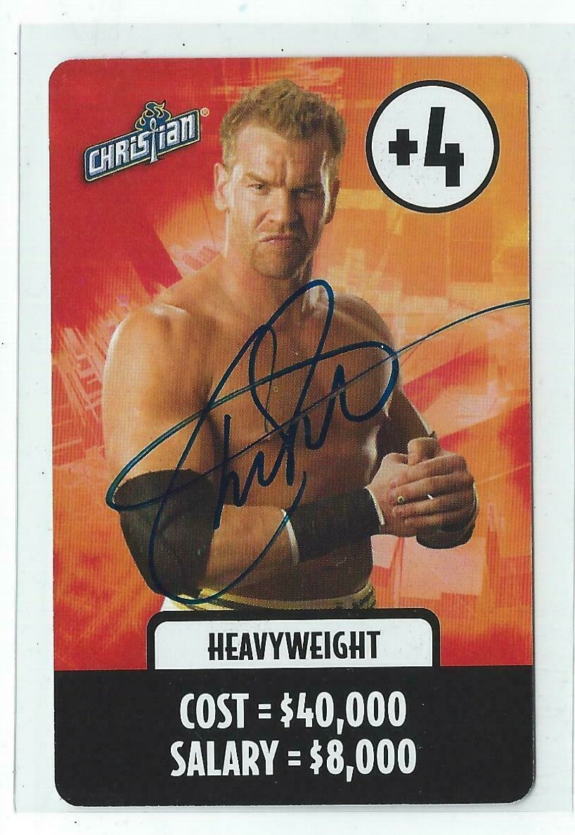 Christian Signed WWE Raw Game Card WWF