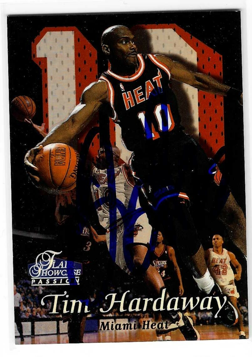 Tim Hardaway Signed 1998/99 Flair Showcase Passion Card #2/34