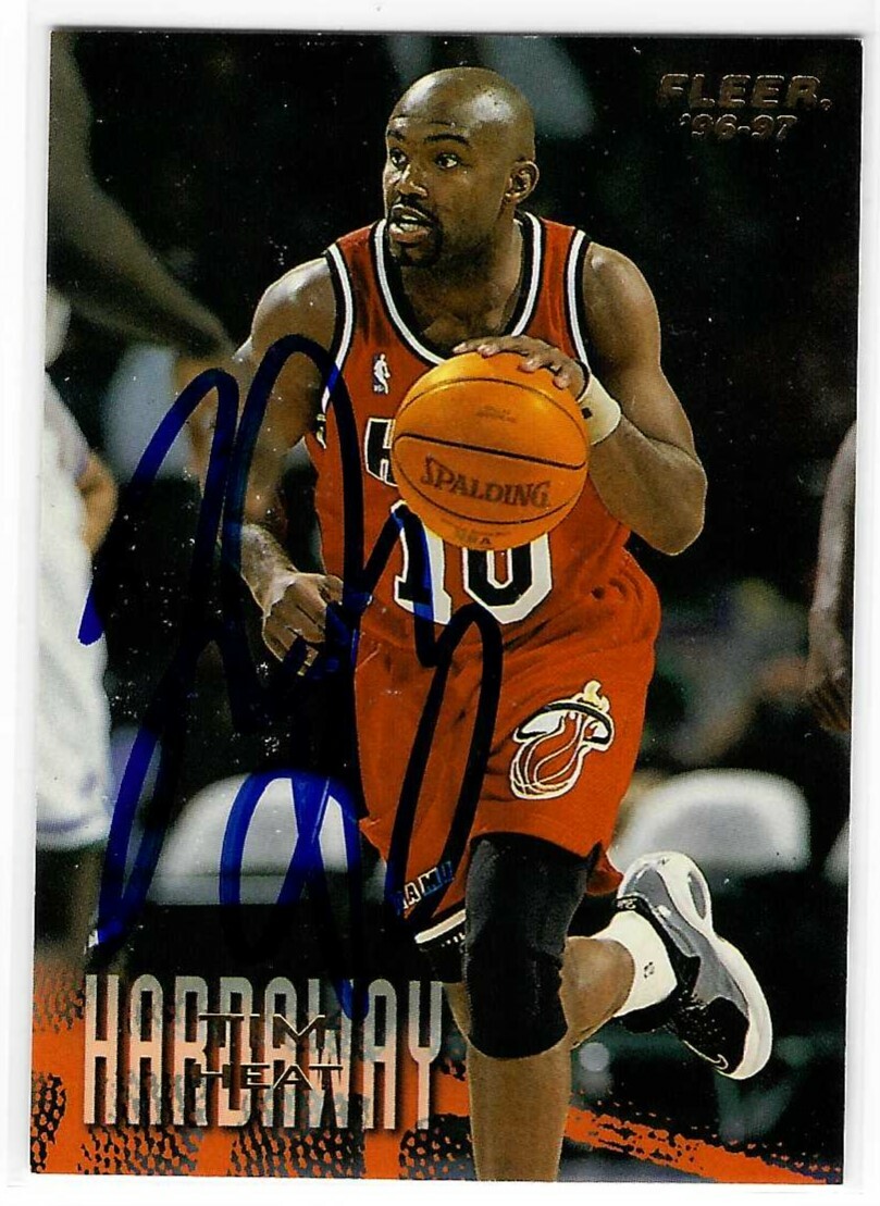 Tim Hardaway Signed 1996/97 Fleer Card #57