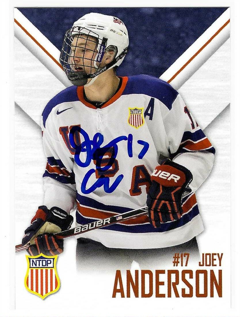 Joey Anderson Signed USA NTDP Team Issued 1st Ever Card New Jersey Devils