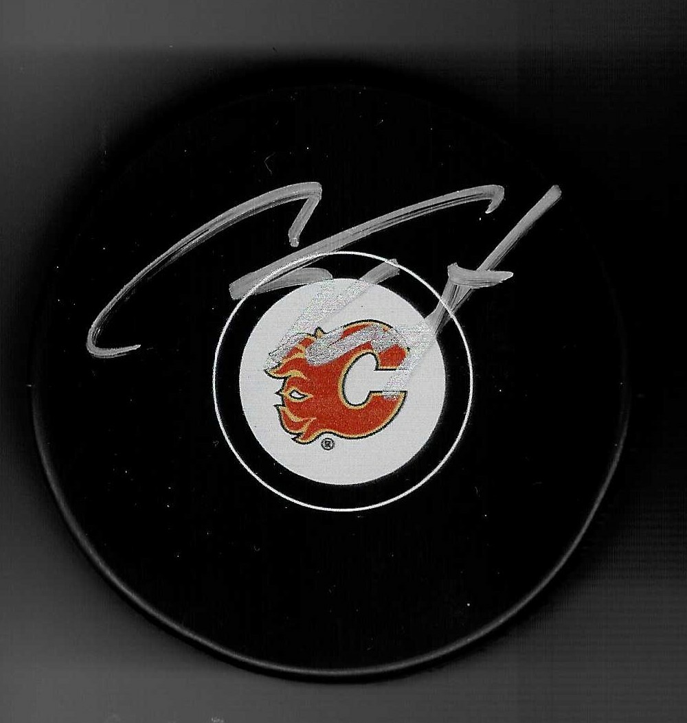 Cam Talbot Signed Calgary Flames Puck