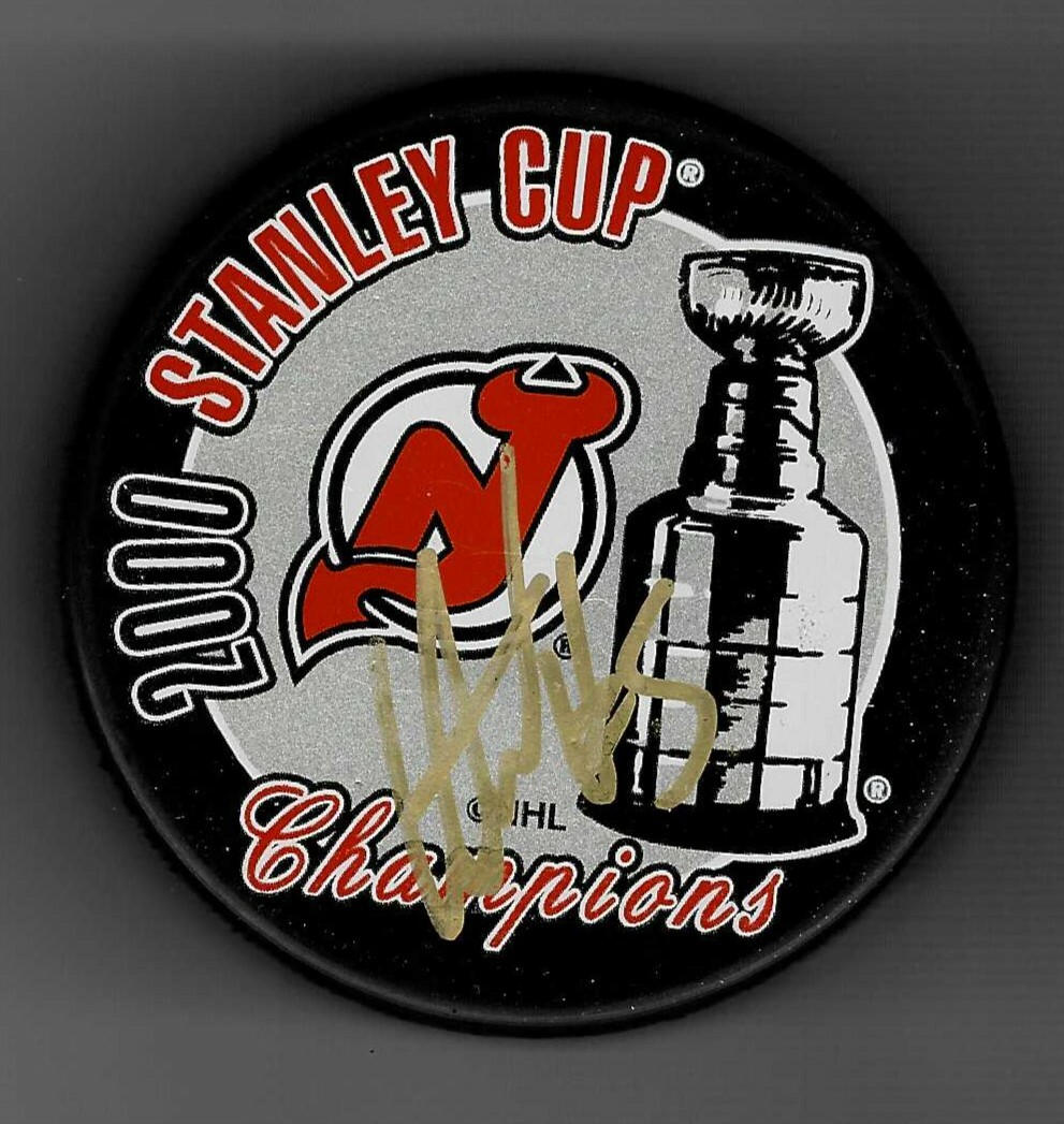 Colin White Signed New Jersey Devils 2000 Stanley Cup Champions Puck
