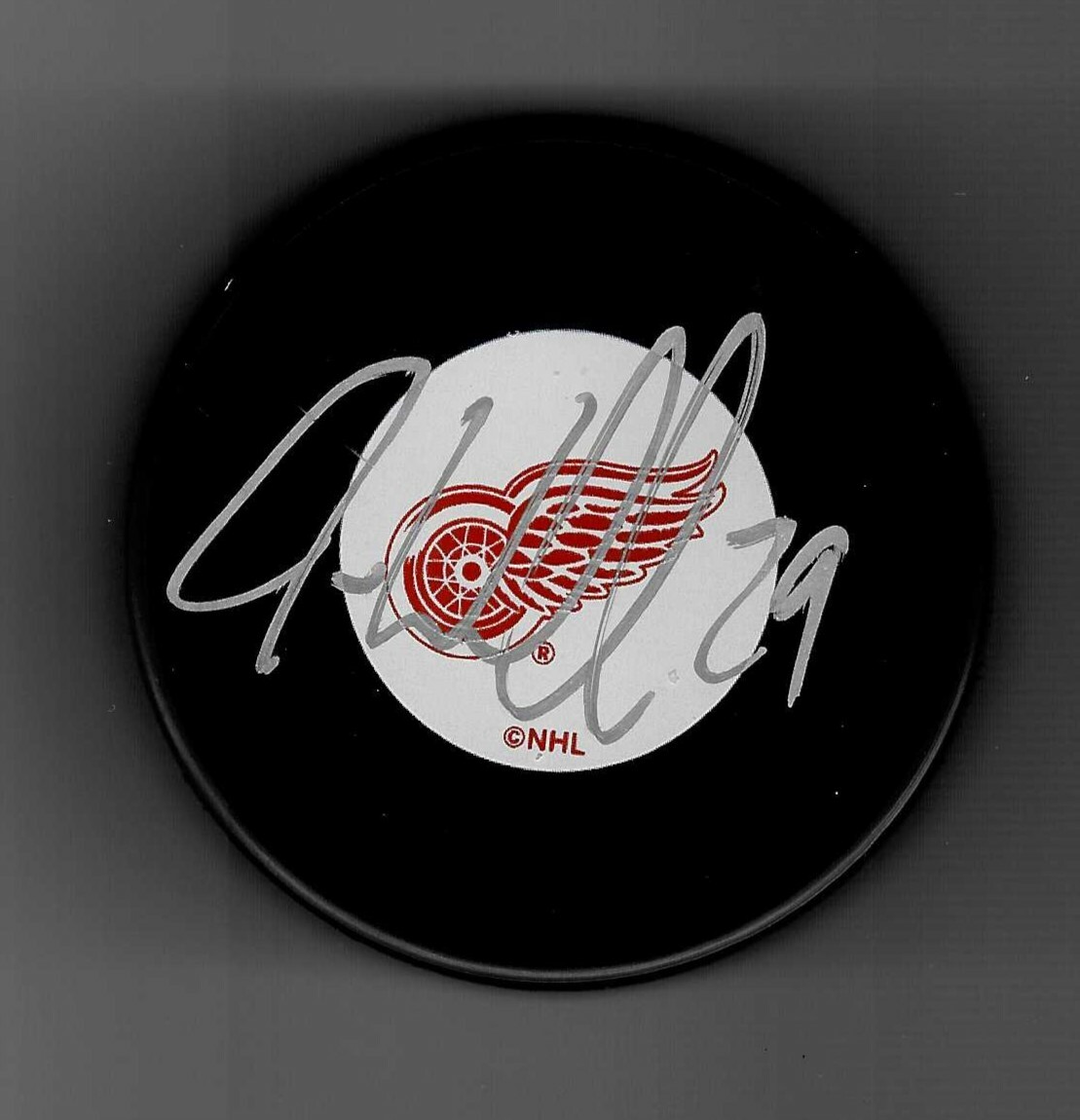 Jason Williams Signed Detroit Red Wings Vintage Logo Puck