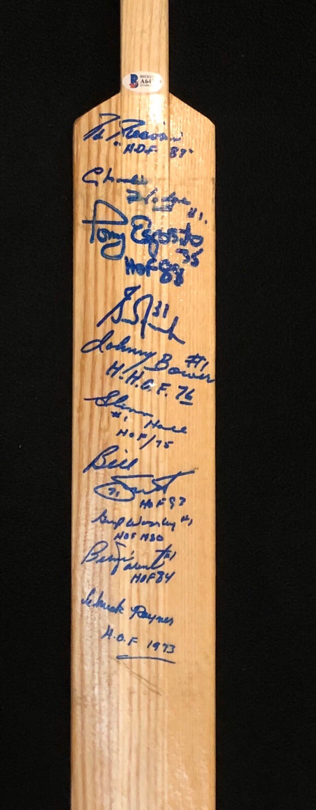 NHL Legends Signed Northland Goalie Stick Beckett COA Signed by 23 + HOF'ers