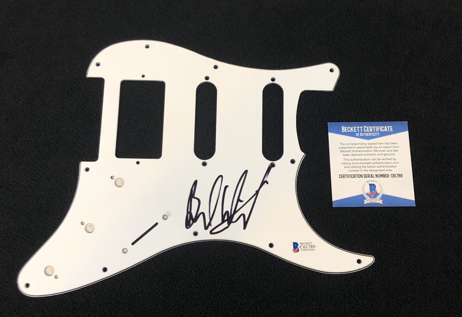 Brad Whitford Signed Fender Pick Guard Aerosmith Beckett COA