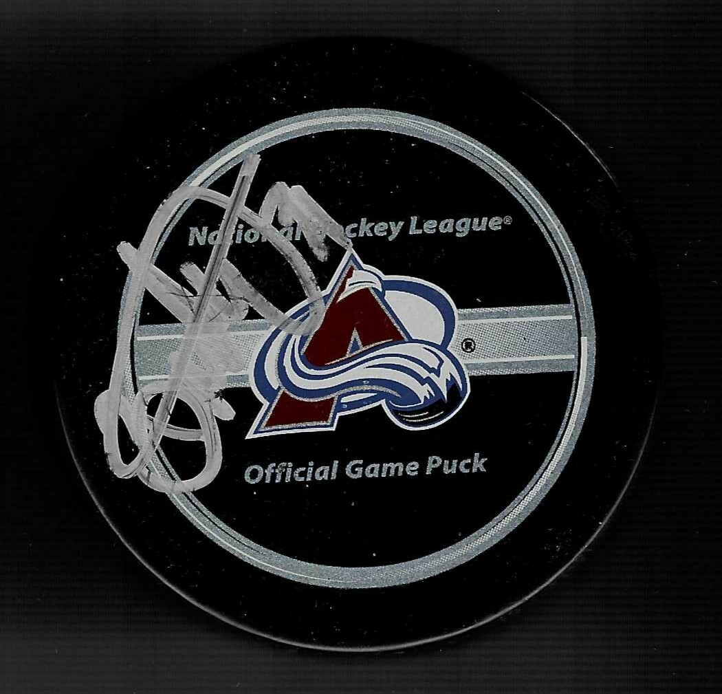 Peter Budaj Signed Colorado Avalanche Official Game Puck