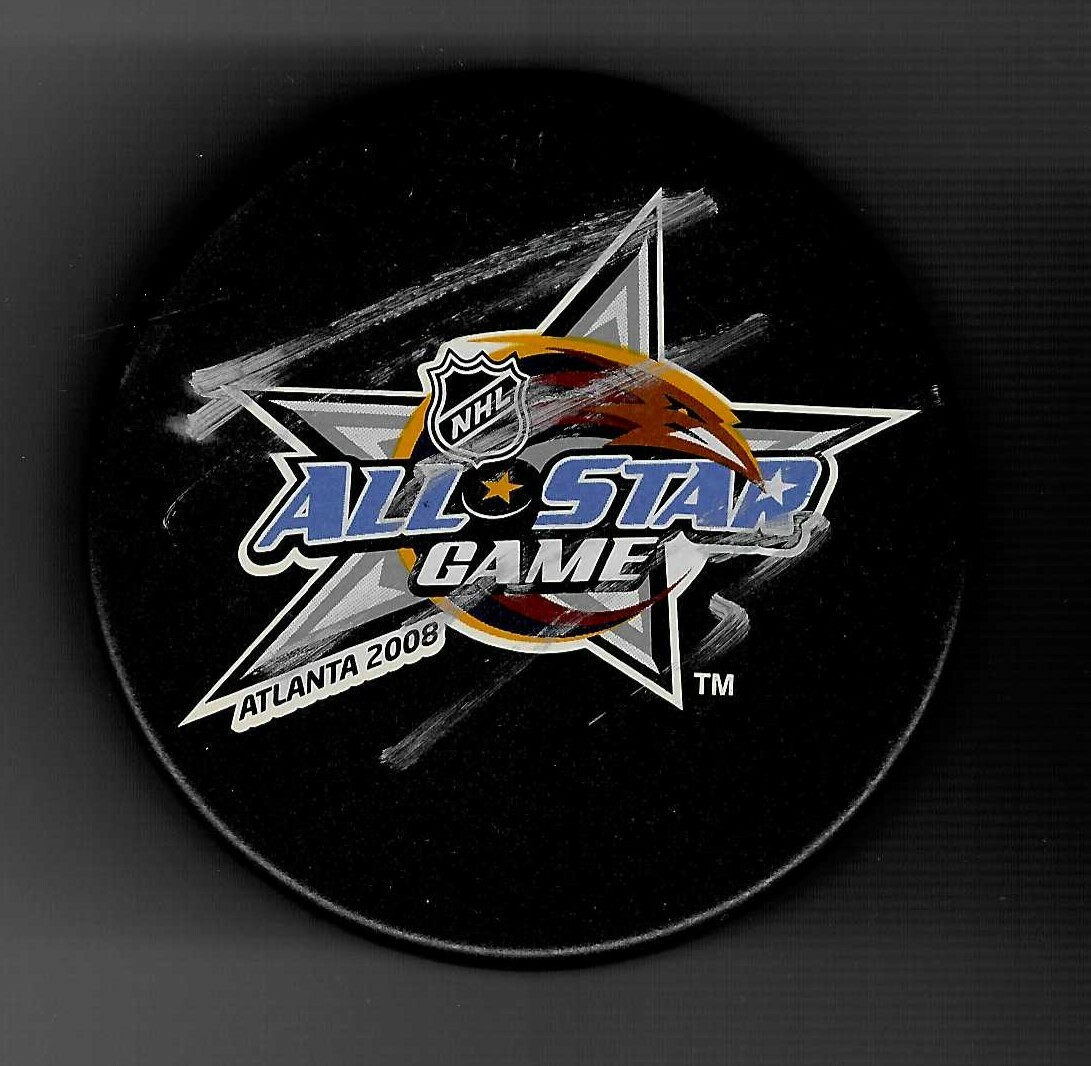 Dion Phaneuf Signed 2008 NHL All Star Game Puck Calgary Flames