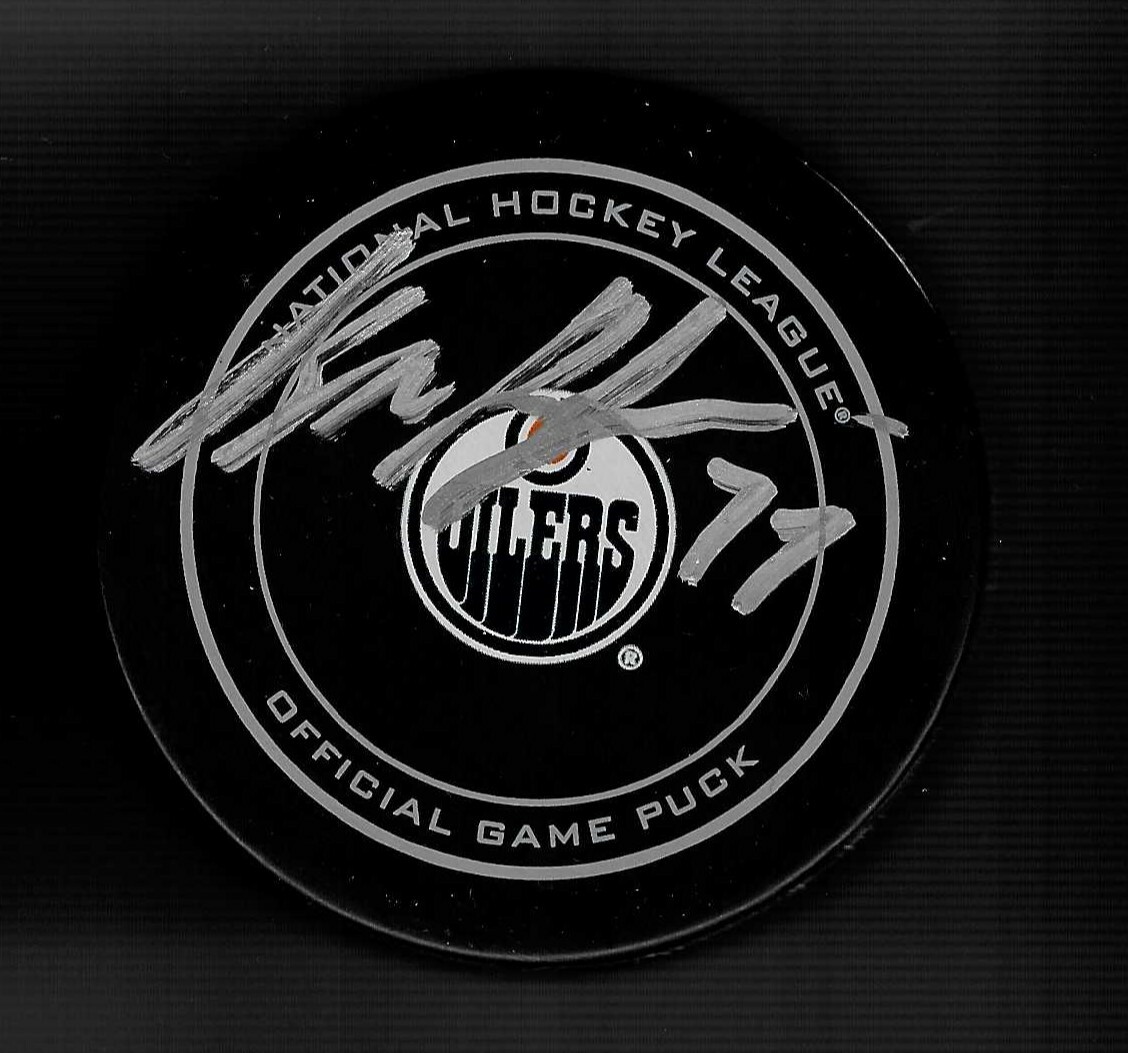 Oscar Klefbom Signed Edmonton Oilers NHL 100 Official Game Puck
