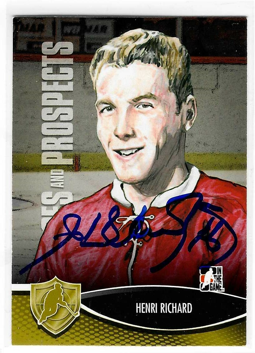 Henri Richard Signed 2012/13 Heroes and Prospects Card #11