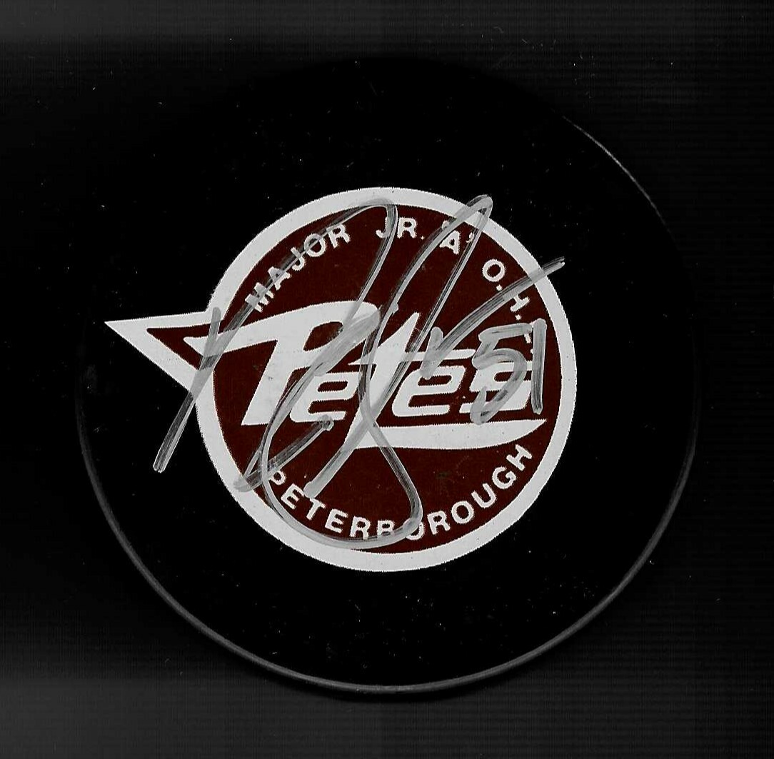 Ryan Spooner Signed Peterborough Petes Puck New York Rangers Boston Bruins