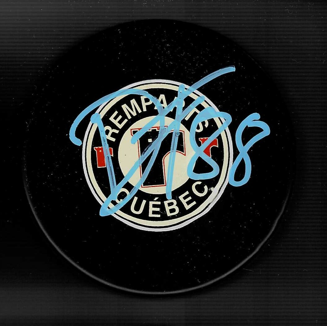 Dmytro Timashov Signed Quebec Remparts Puck Detroit Red Wings