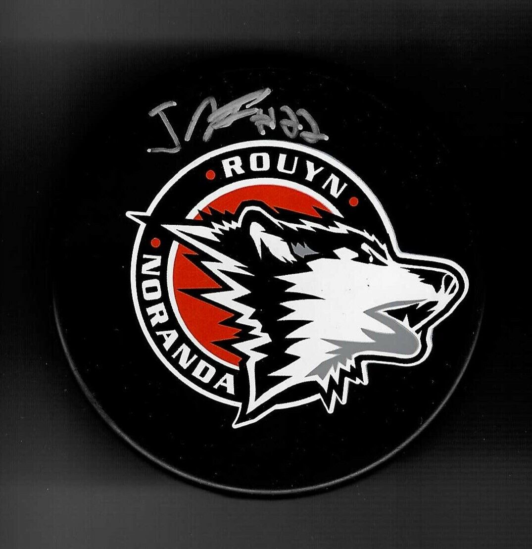 Julien Nantel Signed Rouyn Noranda Huskies Puck Colorado Avalanche