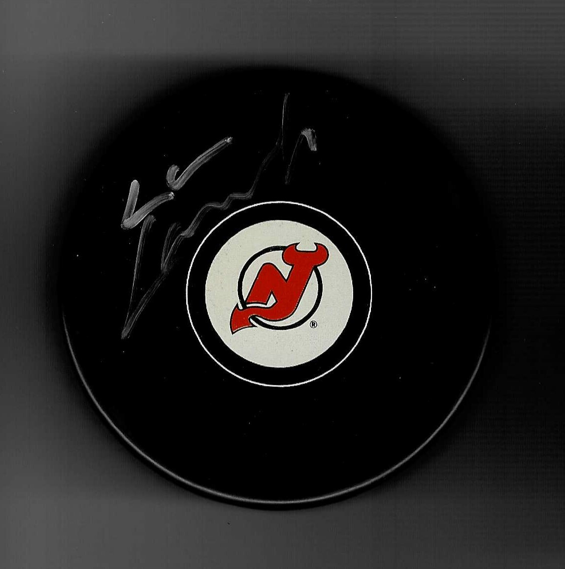 Lou Lamoriello Signed New Jersey Devils Puck