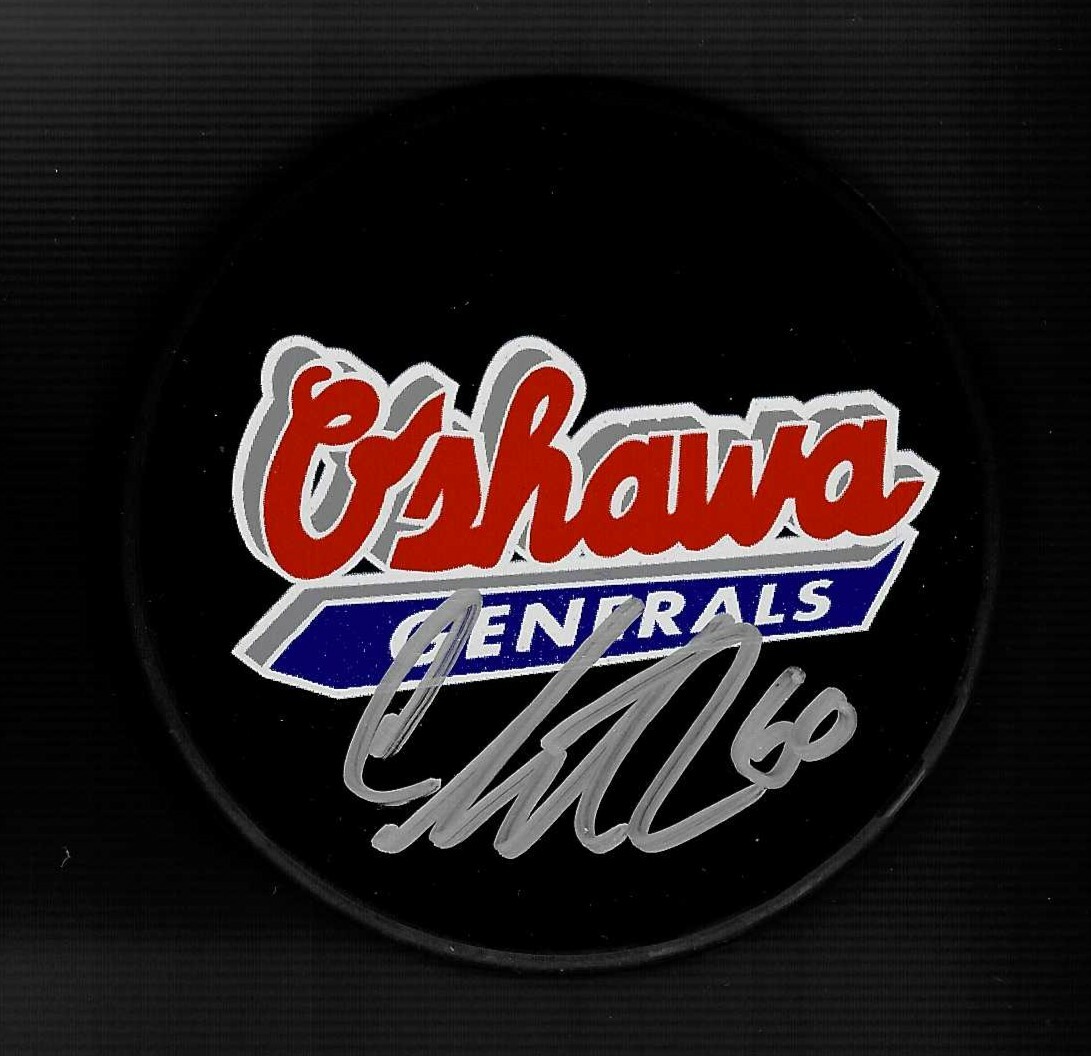 Christian Thomas Signed Oshawa Generals Puck New York Rangers Montreal Canadiens