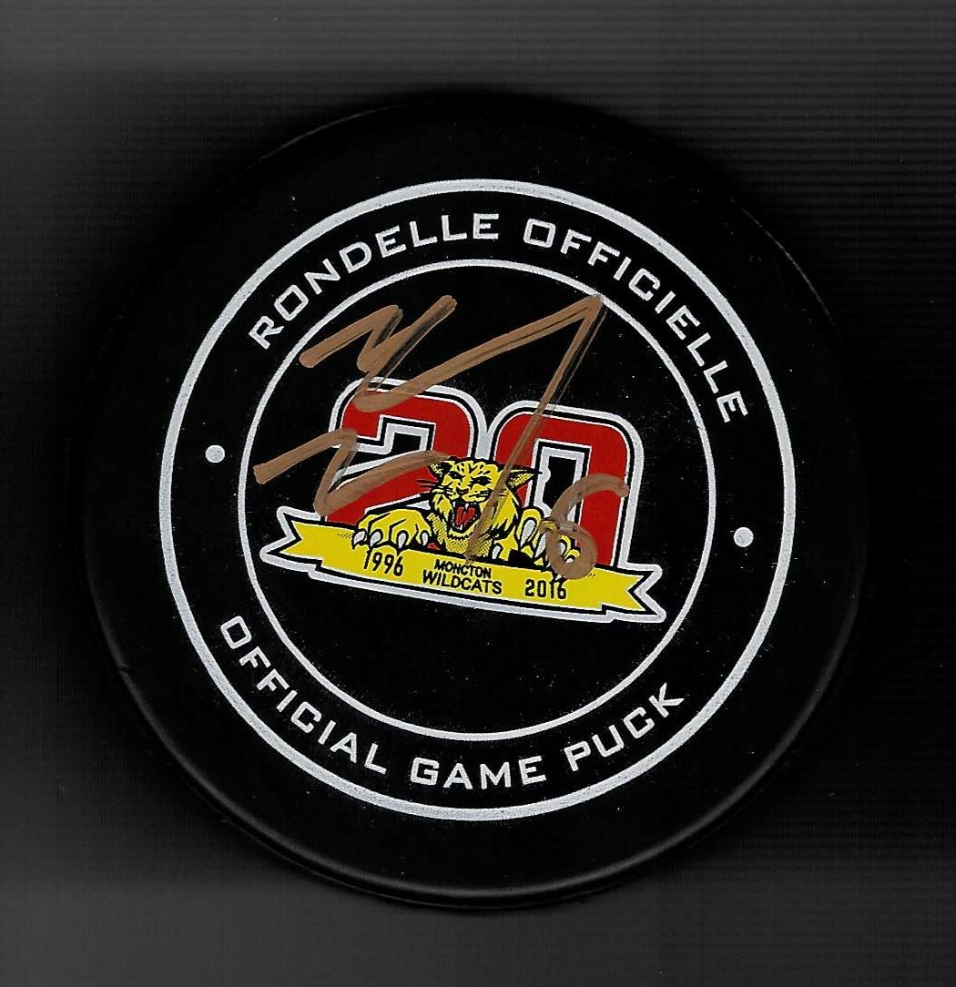 Kelly Klima Signed Moncton Wildcats 20th Anniversary Official Game Puck