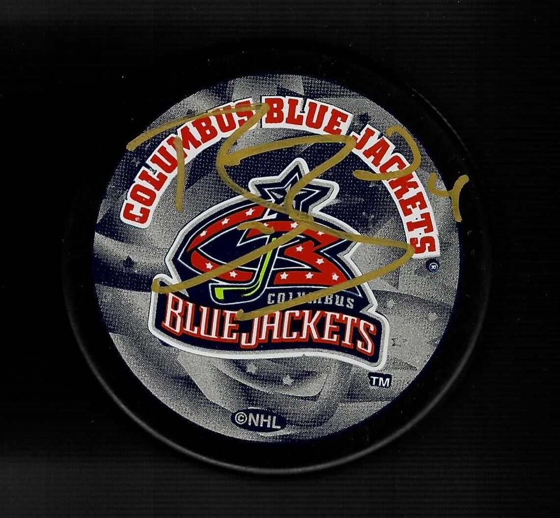 Bryan Berard Signed Columbus Blue Jackets Puck