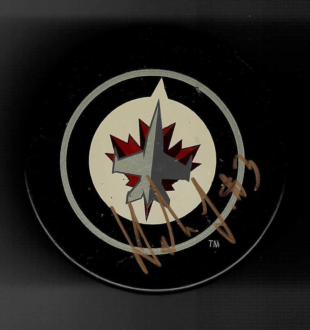 Jan Kostalek Signed Winnipeg Jets Puck