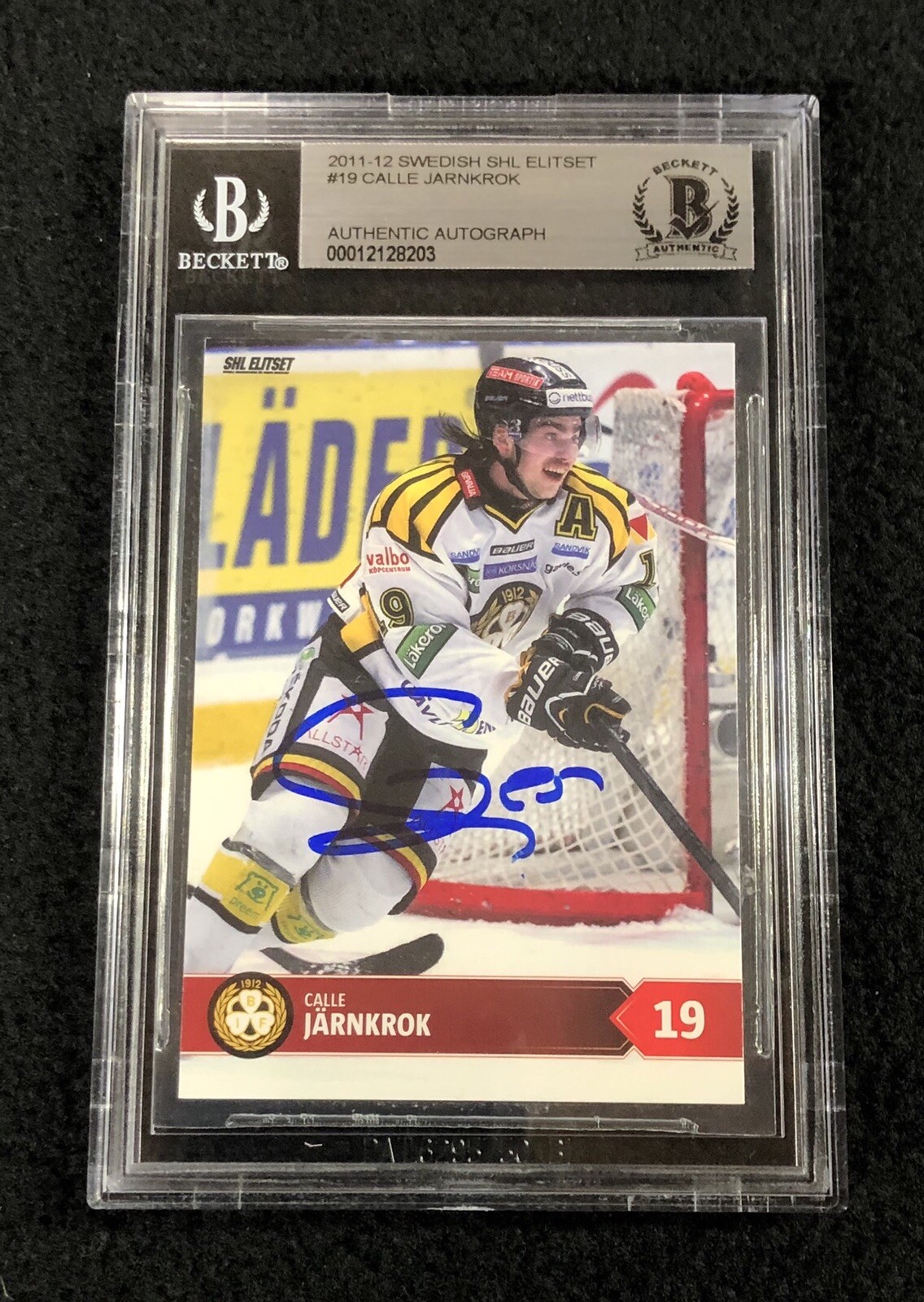 Calle Jarnkrok Signed 2011/12 SHM Elitset Dominators Card #19 Seattle Kraken