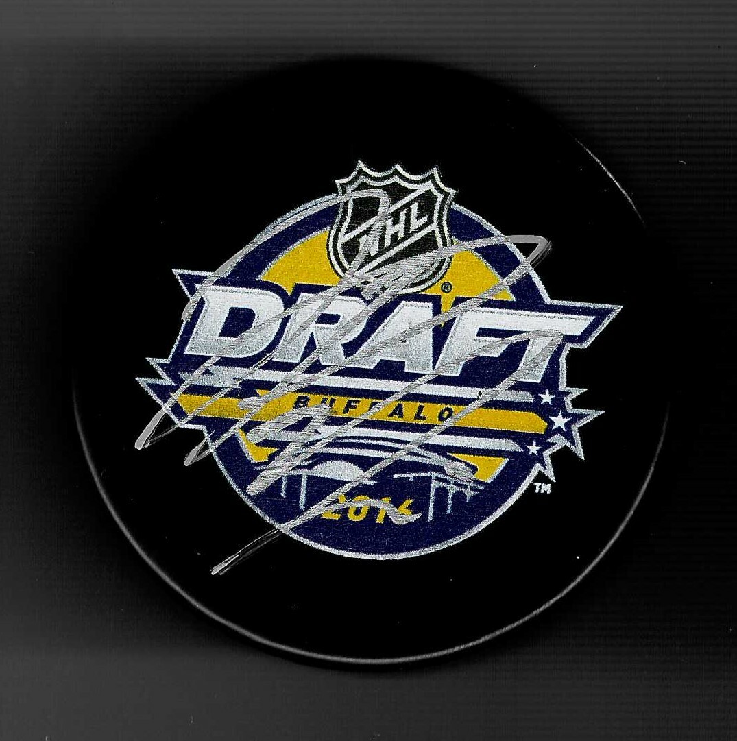 Jesse Puljujarvi Signed Edmonton Oilers 2016 NHL Draft Puck
