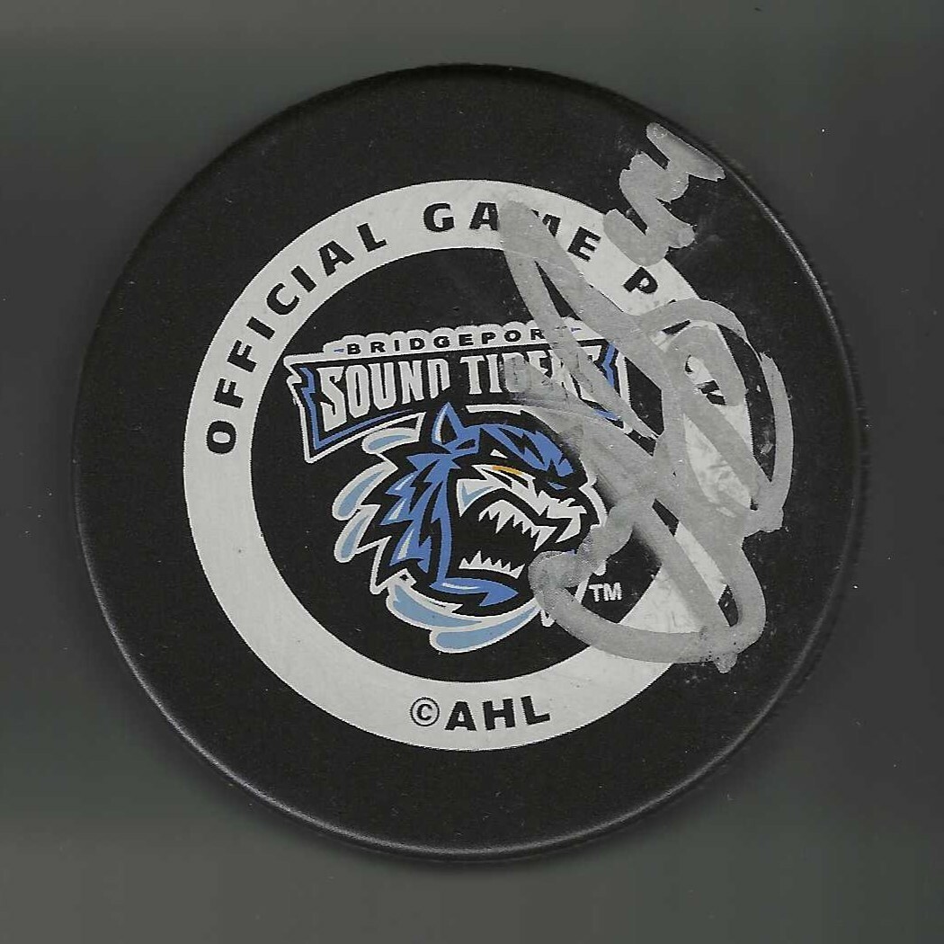 Sven Butenschon Signed Bridgeport Sound Tigers Official Game Puck