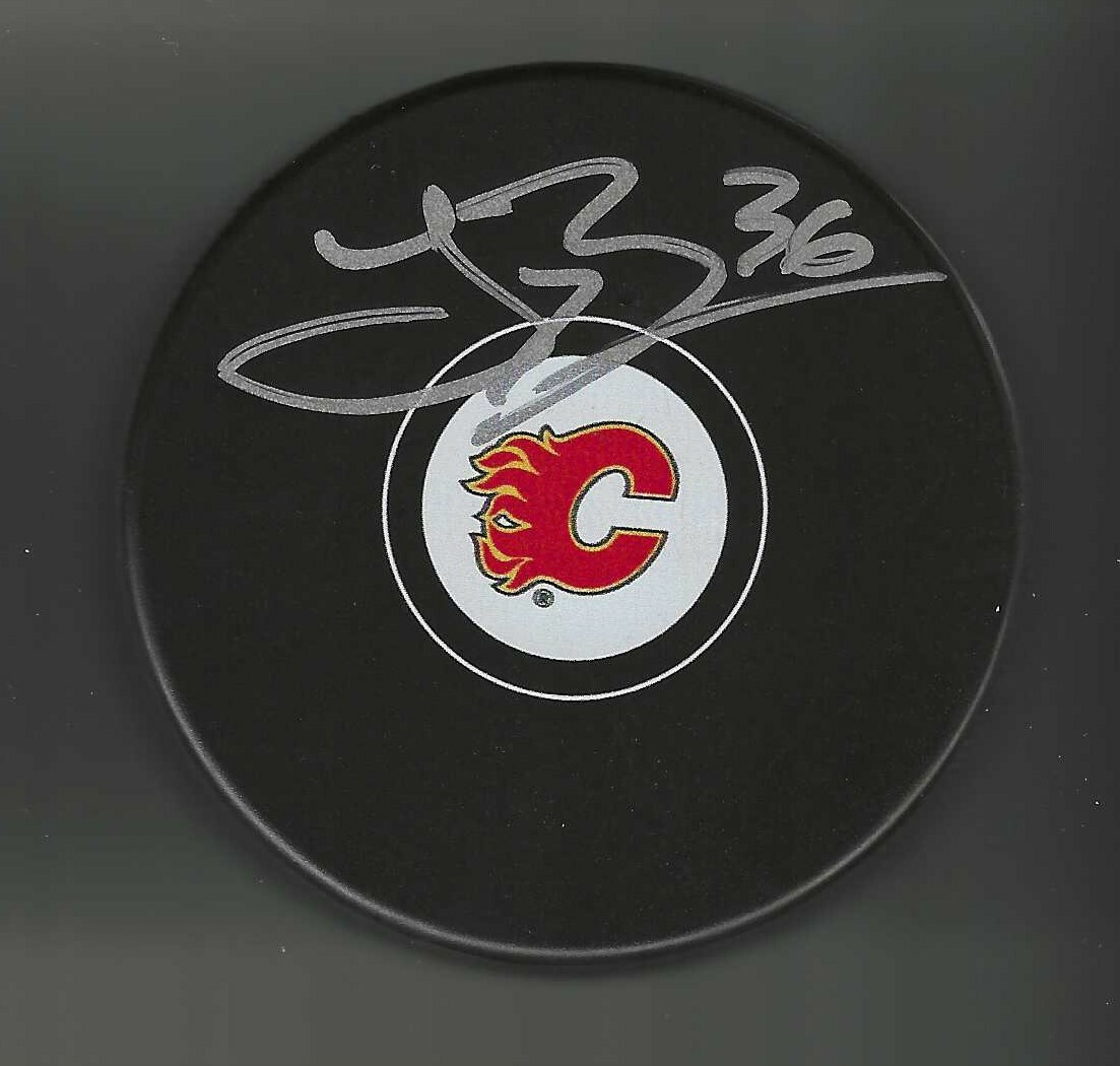 Troy Brouwer Signed Calgary Flames Puck
