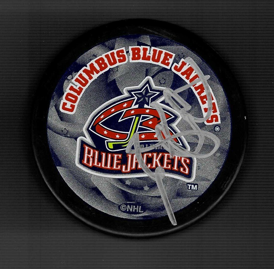 Petteri Nummelin Signed Columbus Blue Jackets Souvenir Puck