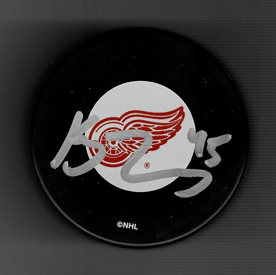 Kyle Quincey Signed Detroit Red Wings Puck
