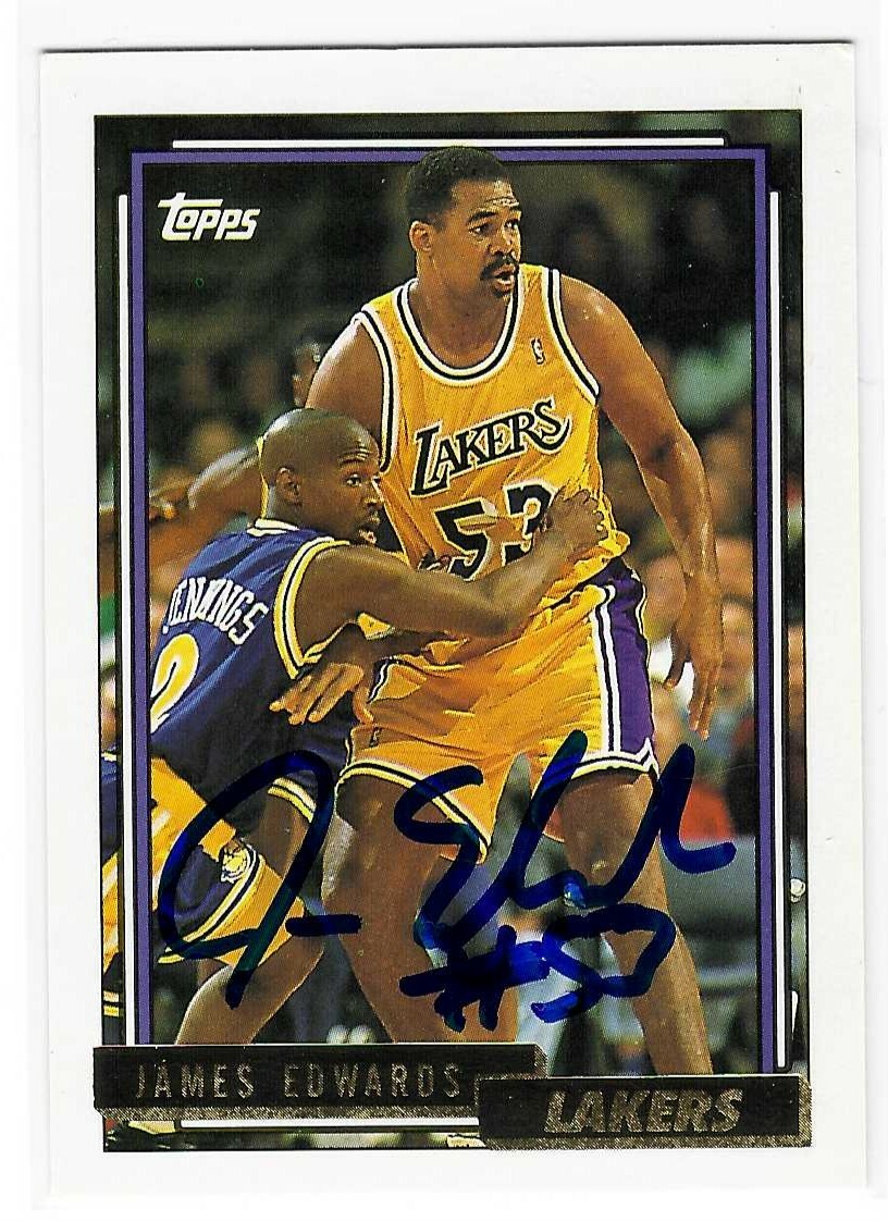 James Edwards Signed 1992/93 Topps Card #374