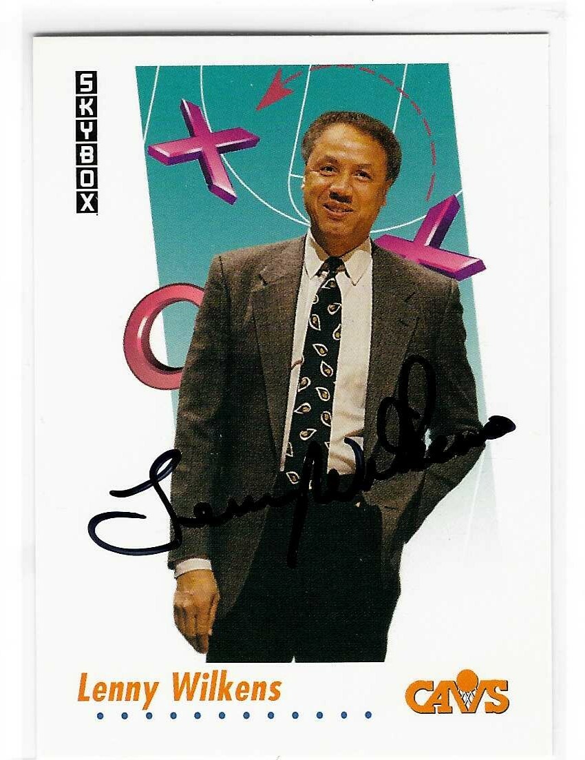 Lenny Wilkens Signed 1992/93 Skybox Card #382