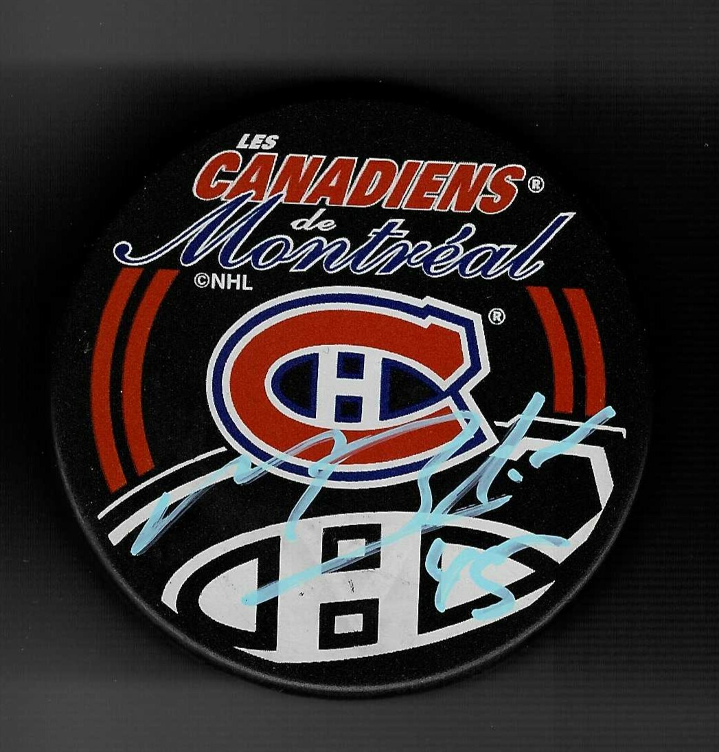 Mark Barberio Signed Montreal Canadiens Souvenir Puck