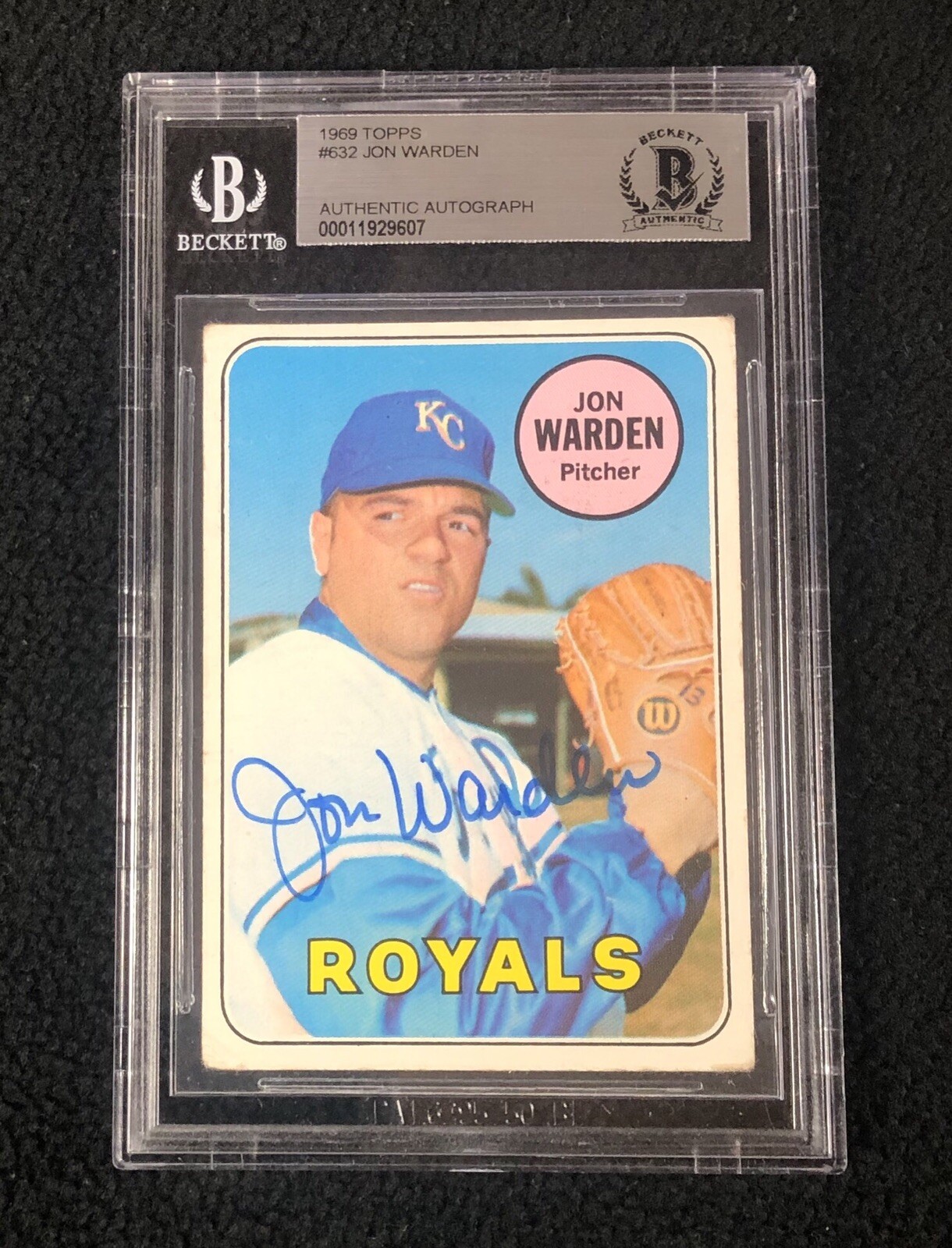 Jon Warden Signed 1969 Topps Rookie Card #632 Beckett Certified