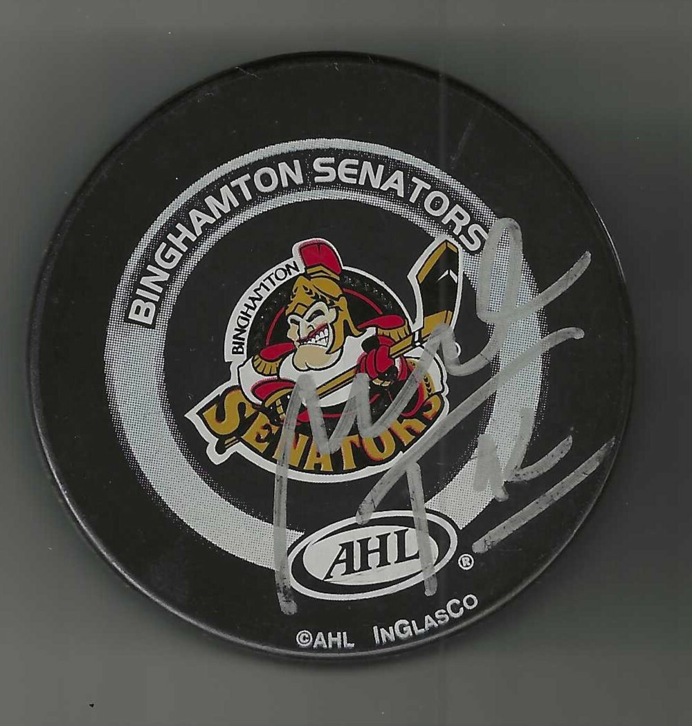 Tomas Malec Signed Binghamton Senators Official Game Puck