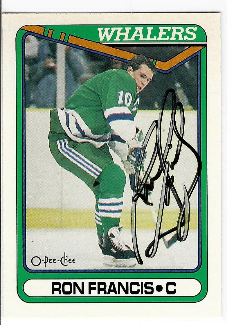Ron Francis Signed 1990/91 O-Pee-Chee Card #311 Seattle Kraken