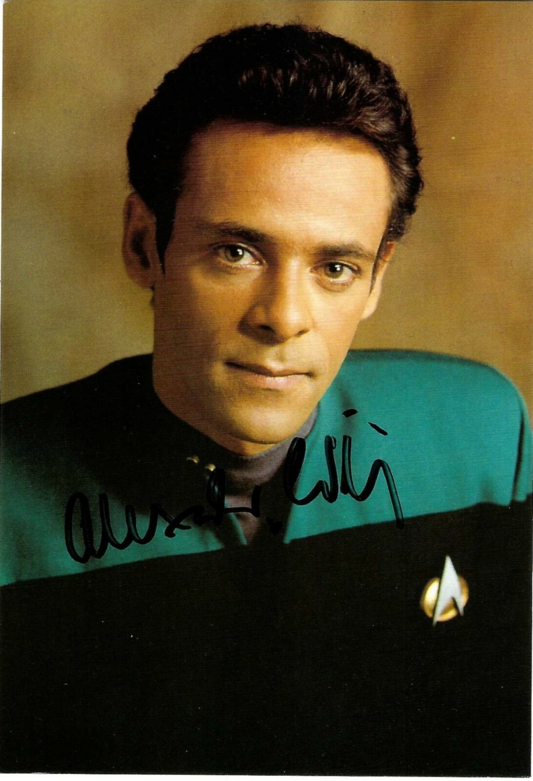 Alexander Siddig Signed Star Trek Deep Space Nine Dr. Julian Bashir Postcard