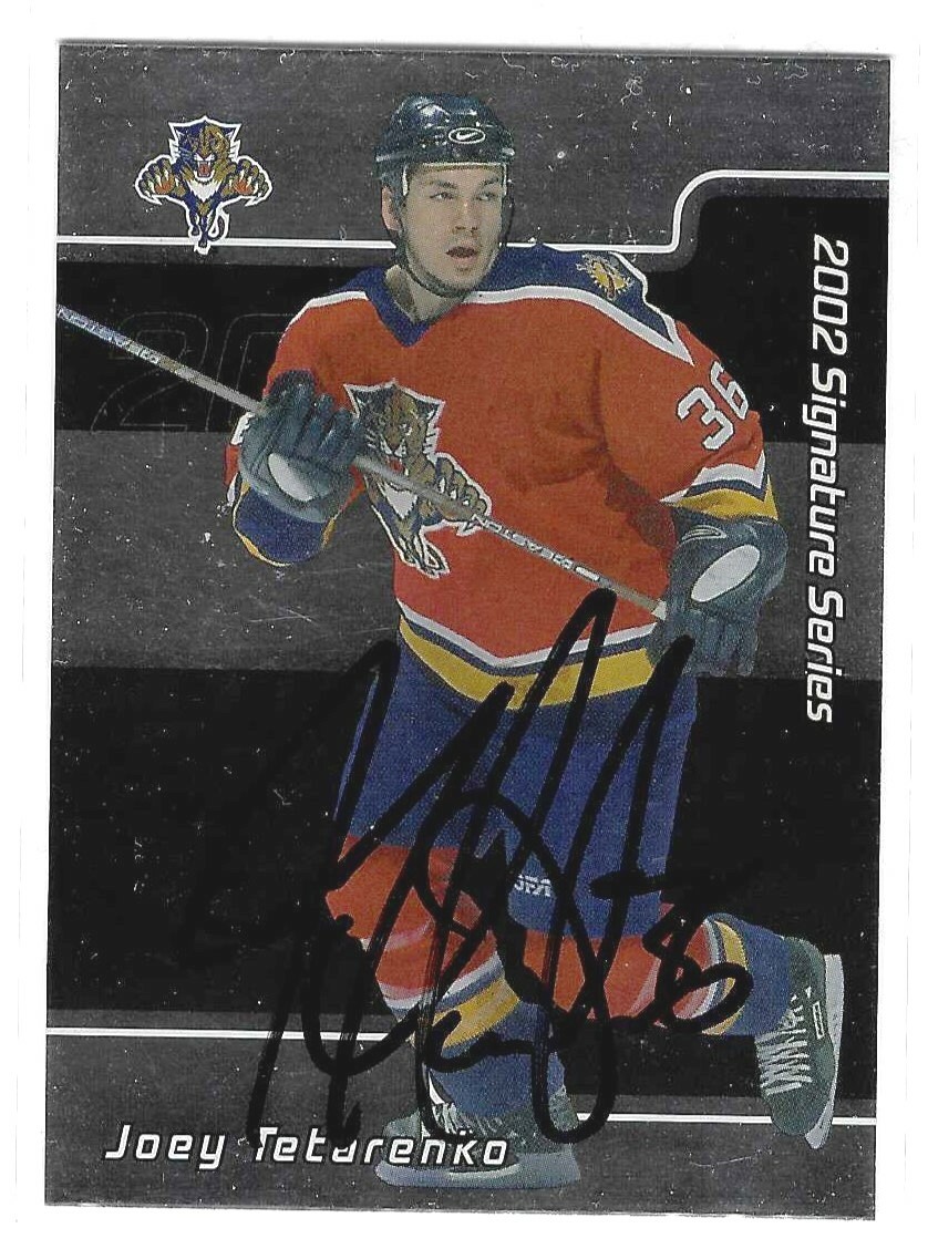 Joey Tetarenko Signed 2001/02 Be A Player Signature Series Card #133