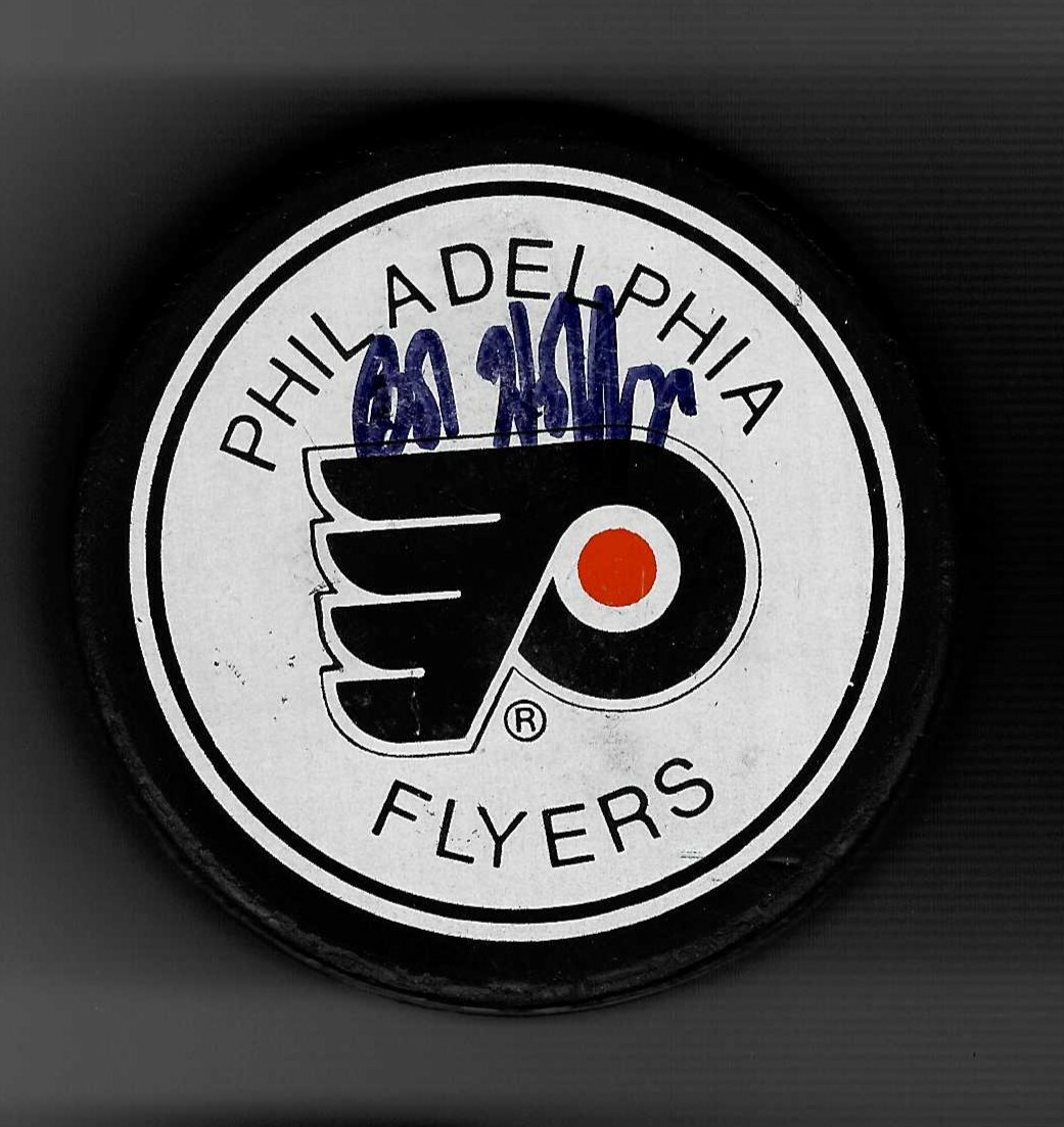 Bob Hoffmeyer Signed Philadelphia Flyers Souvenir Puck
