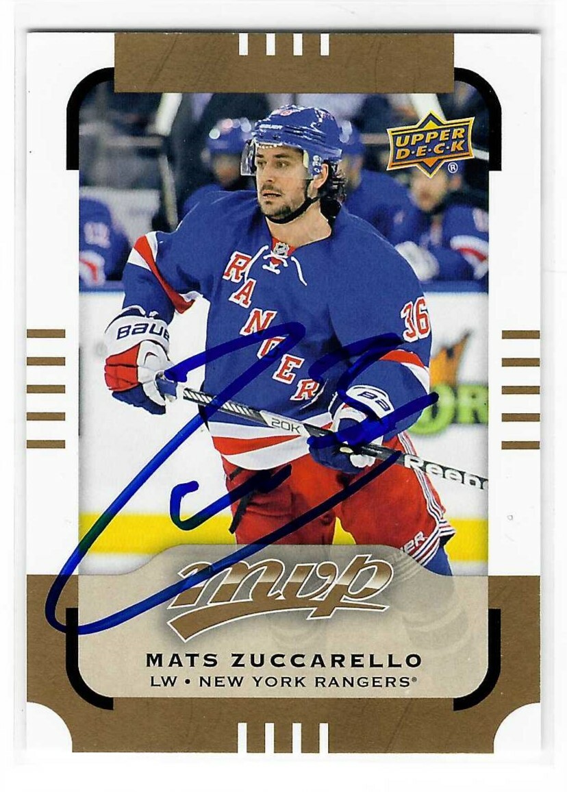 Mats Zuccarello Signed 2015/16 Upper Deck MVP Card #60
